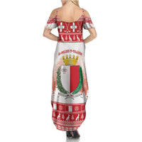 Malta Christmas Summer Maxi Dress Coat Of Arms il-Milied it-Tajjeb - Wonder Print Shop