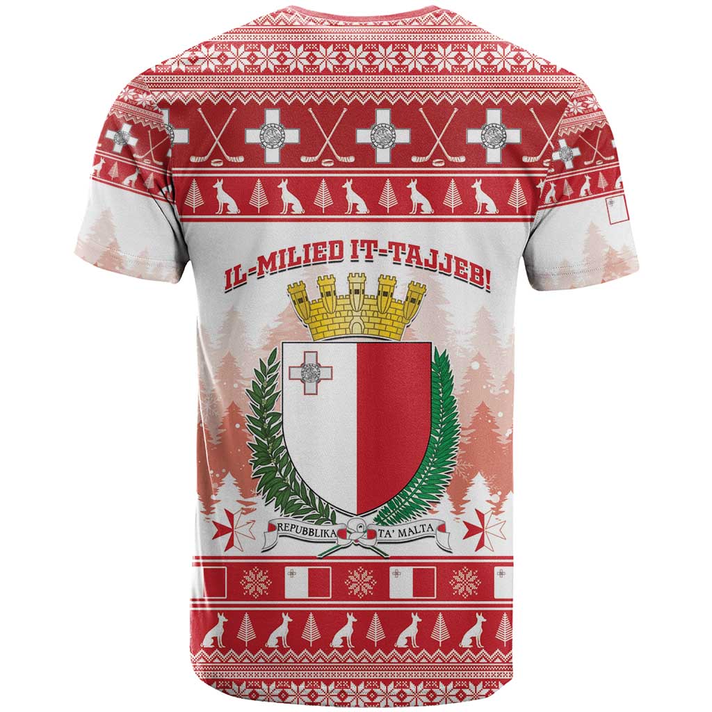 Malta Christmas T Shirt Coat Of Arms il-Milied it-Tajjeb - Wonder Print Shop