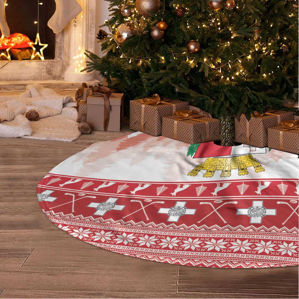 Malta Christmas Tree Skirt Coat Of Arms il-Milied it-Tajjeb - Wonder Print Shop