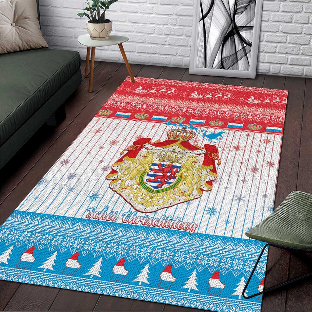 Luxembourg Christmas Area Rug Coat Of Arms Schei Chreschtdeeg - Wonder Print Shop