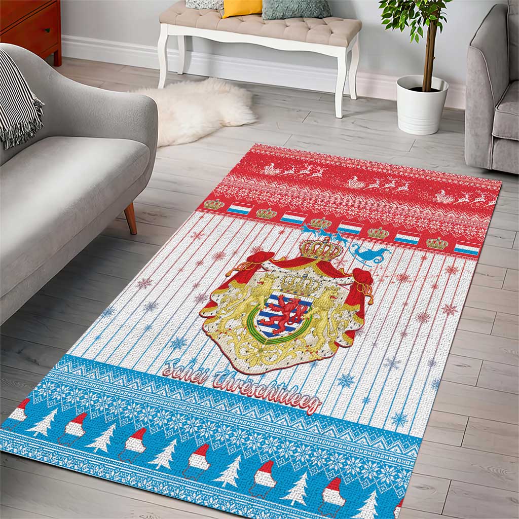 Luxembourg Christmas Area Rug Coat Of Arms Schei Chreschtdeeg - Wonder Print Shop