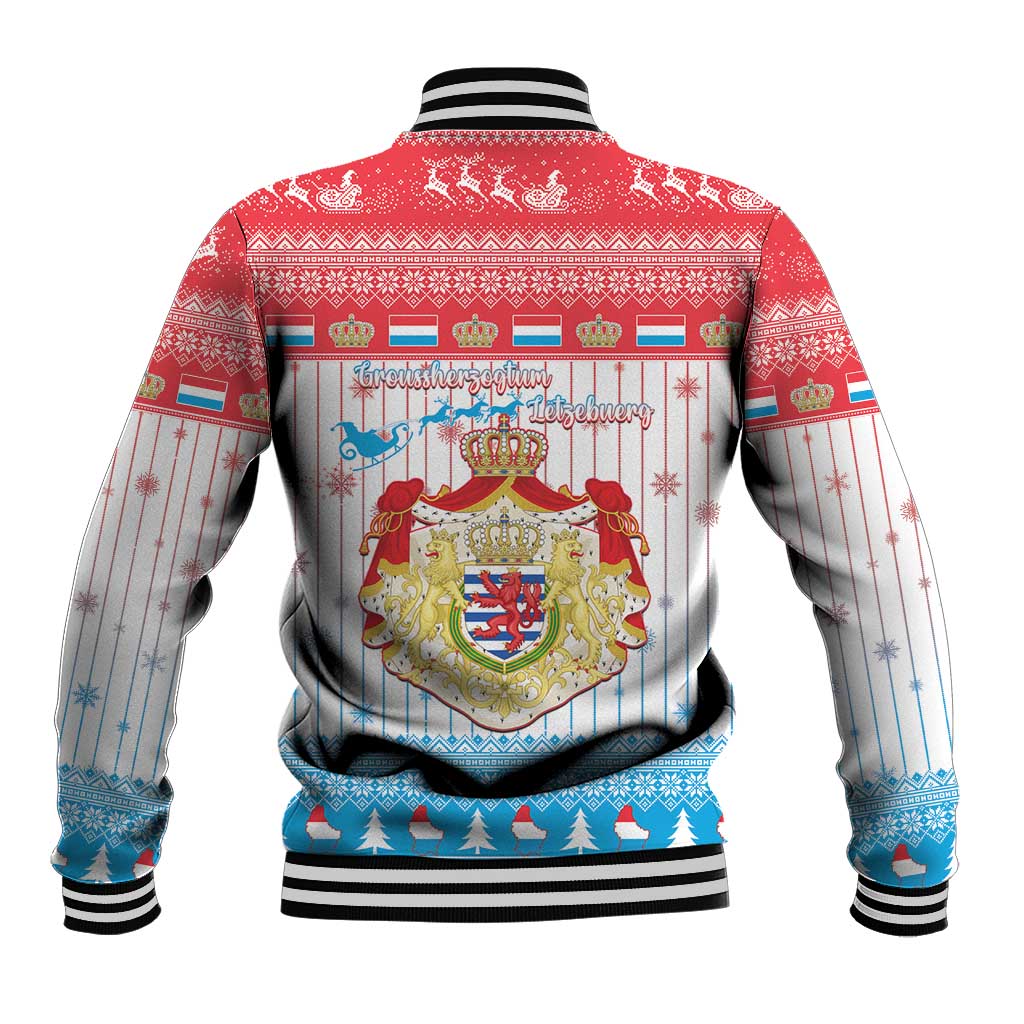 Luxembourg Christmas Baseball Jacket Coat Of Arms Schei Chreschtdeeg - Wonder Print Shop