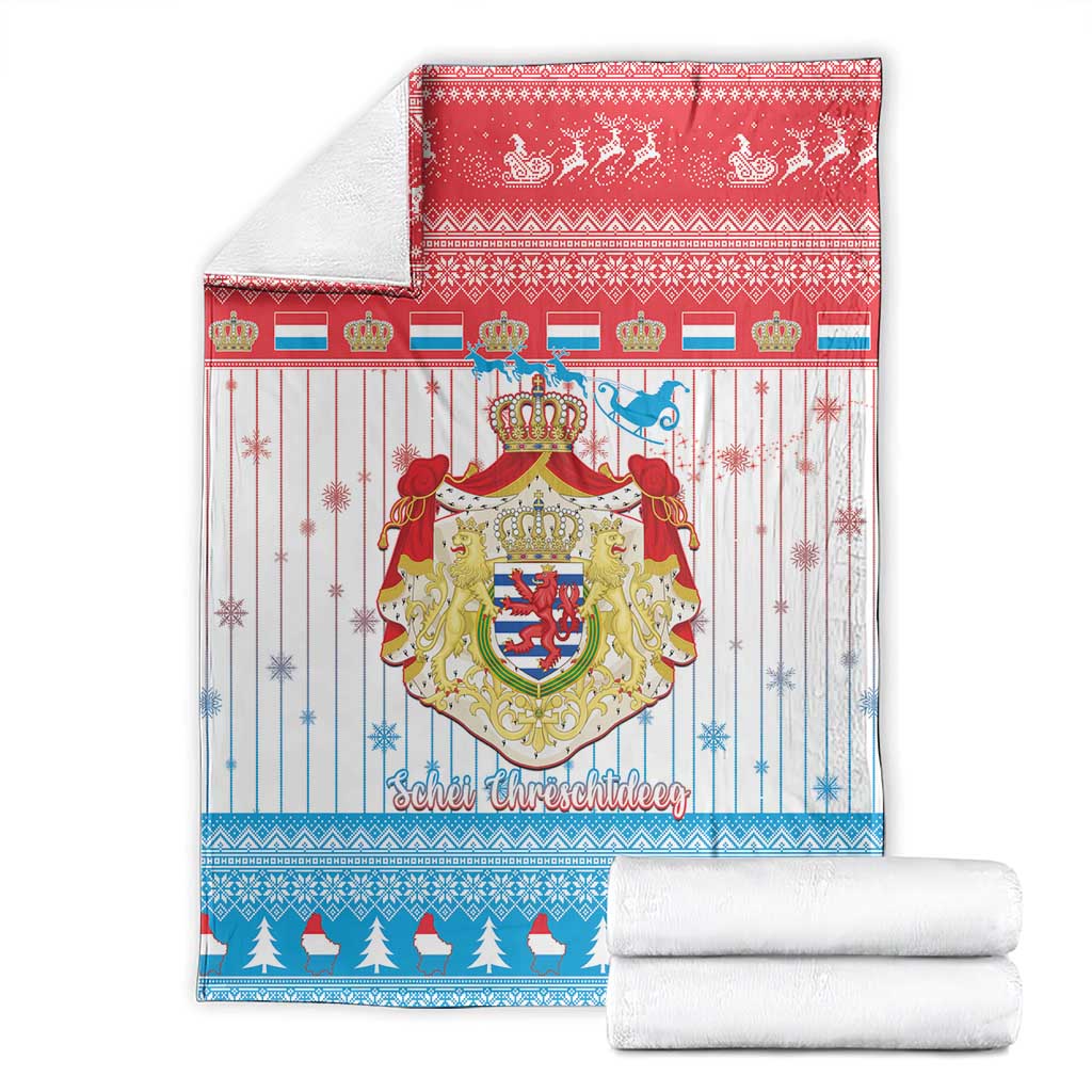 Luxembourg Christmas Blanket Coat Of Arms Schei Chreschtdeeg
