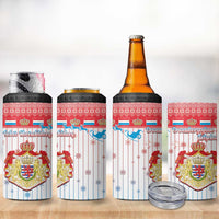 Luxembourg Christmas 4 in 1 Can Cooler Tumbler Coat Of Arms Schei Chreschtdeeg - Wonder Print Shop