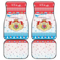 Luxembourg Christmas Car Mats Coat Of Arms Schei Chreschtdeeg - Wonder Print Shop