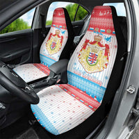 Luxembourg Christmas Car Seat Cover Coat Of Arms Schei Chreschtdeeg - Wonder Print Shop