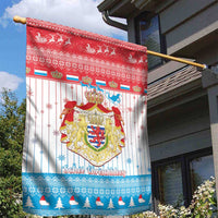 Luxembourg Christmas Garden Flag Coat Of Arms Schei Chreschtdeeg - Wonder Print Shop