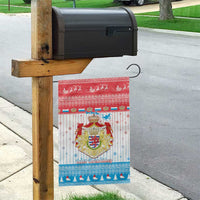 Luxembourg Christmas Garden Flag Coat Of Arms Schei Chreschtdeeg - Wonder Print Shop