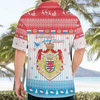 Luxembourg Christmas Hawaiian Shirt Coat Of Arms Schei Chreschtdeeg - Wonder Print Shop