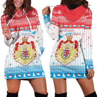 Luxembourg Christmas Hoodie Dress Coat Of Arms Schei Chreschtdeeg - Wonder Print Shop