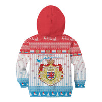 Luxembourg Christmas Kid Hoodie Coat Of Arms Schei Chreschtdeeg - Wonder Print Shop