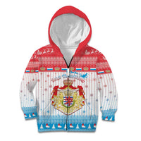 Luxembourg Christmas Kid Hoodie Coat Of Arms Schei Chreschtdeeg - Wonder Print Shop