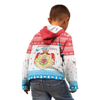 Luxembourg Christmas Kid Hoodie Coat Of Arms Schei Chreschtdeeg - Wonder Print Shop