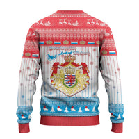 Luxembourg Christmas Ugly Christmas Sweater Coat Of Arms Schei Chreschtdeeg - Wonder Print Shop