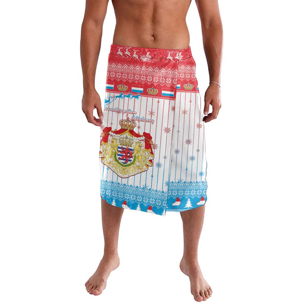 Luxembourg Christmas Lavalava Coat Of Arms Schei Chreschtdeeg - Wonder Print Shop