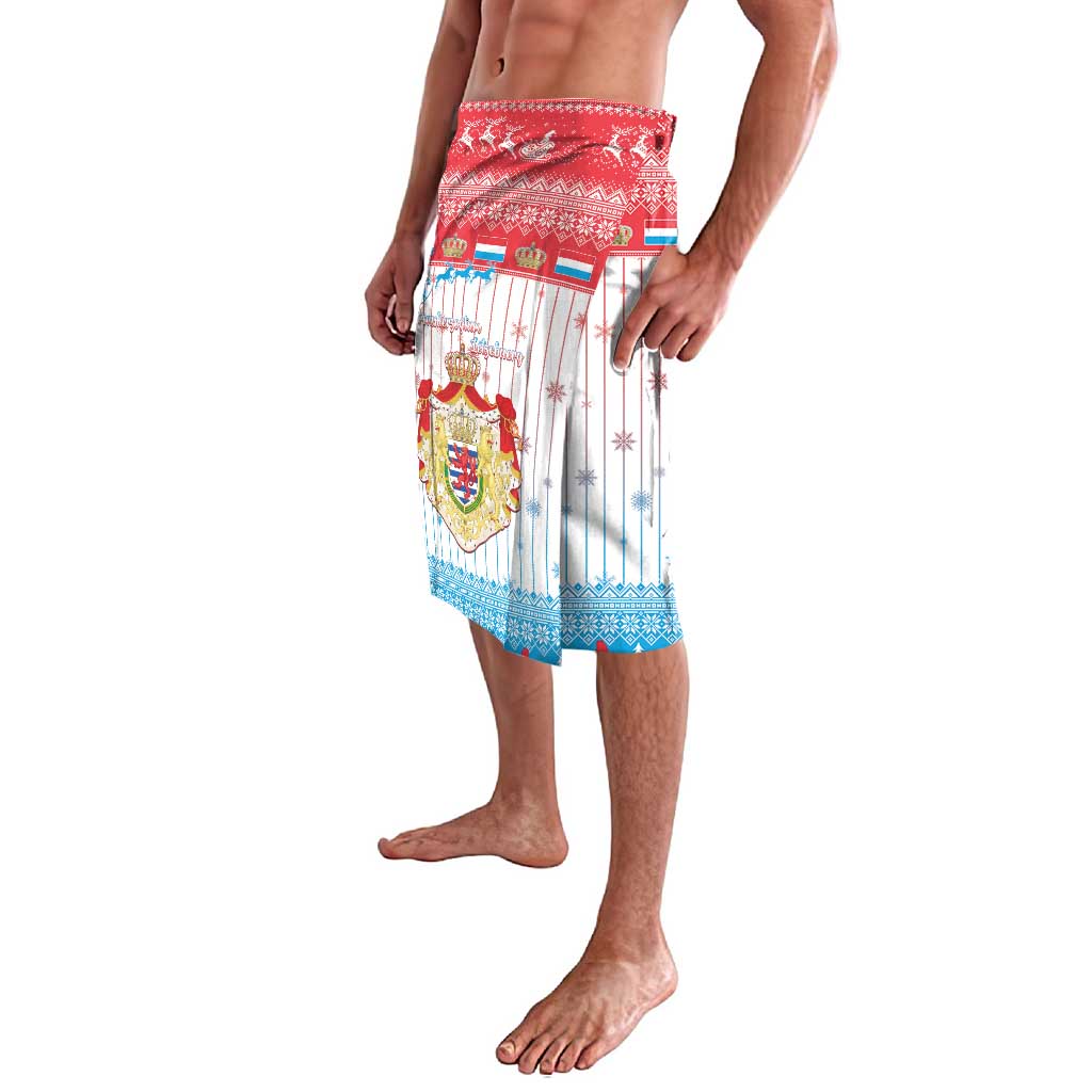 Luxembourg Christmas Lavalava Coat Of Arms Schei Chreschtdeeg - Wonder Print Shop