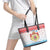Luxembourg Christmas Leather Tote Bag Coat Of Arms Schei Chreschtdeeg - Wonder Print Shop