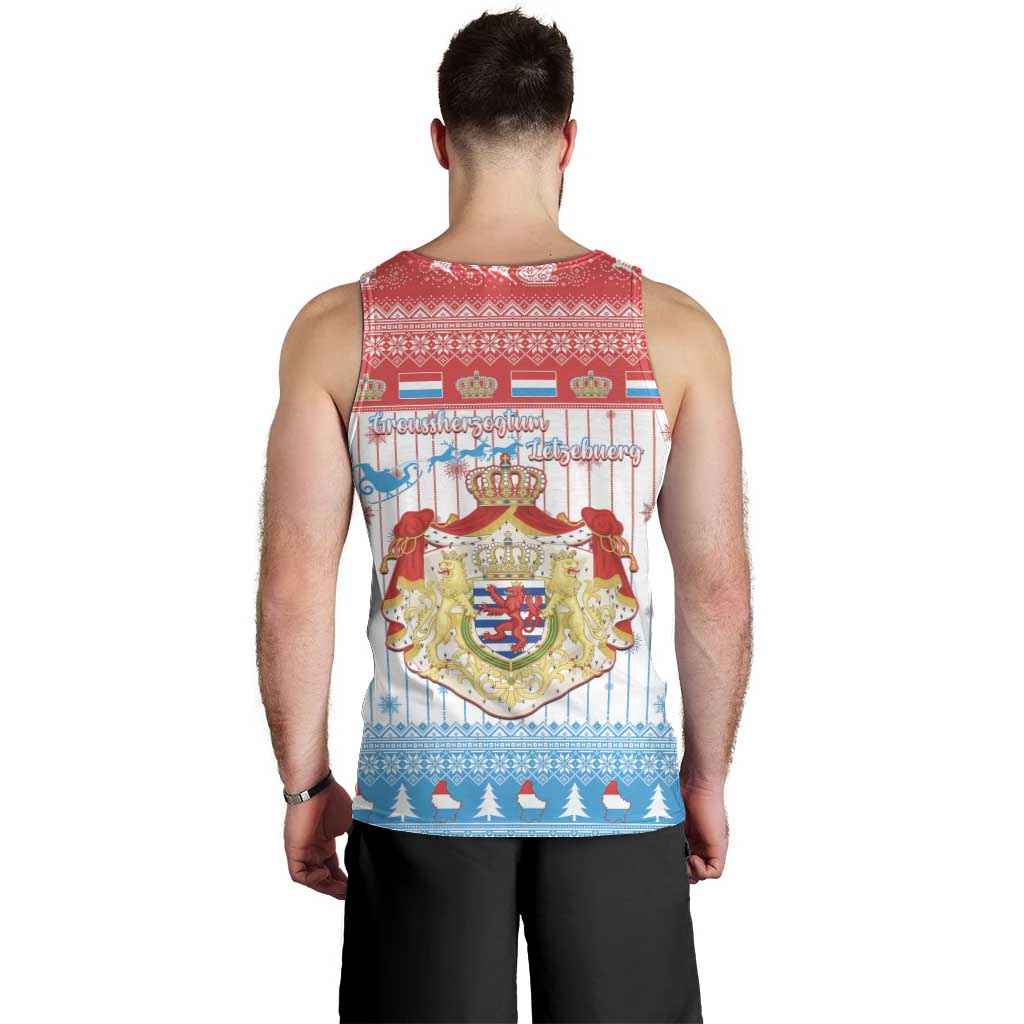 Luxembourg Christmas Men Tank Top Coat Of Arms Schei Chreschtdeeg - Wonder Print Shop
