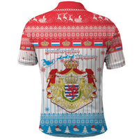 Luxembourg Christmas Polo Shirt Coat Of Arms Schei Chreschtdeeg - Wonder Print Shop