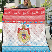 Luxembourg Christmas Quilt Coat Of Arms Schei Chreschtdeeg - Wonder Print Shop