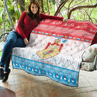 Luxembourg Christmas Quilt Coat Of Arms Schei Chreschtdeeg - Wonder Print Shop