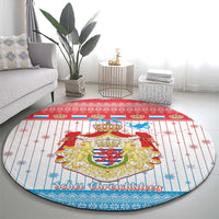 Luxembourg Christmas Round Carpet Coat Of Arms Schei Chreschtdeeg