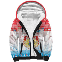 Luxembourg Christmas Sherpa Hoodie Coat Of Arms Schei Chreschtdeeg - Wonder Print Shop