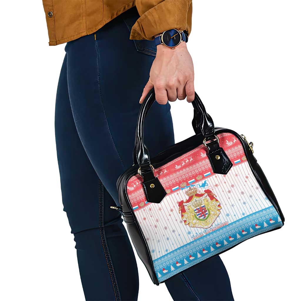 Luxembourg Christmas Shoulder Handbag Coat Of Arms Schei Chreschtdeeg