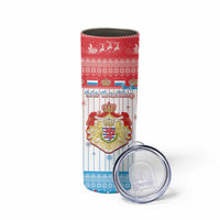 Luxembourg Christmas Skinny Tumbler Coat Of Arms Schei Chreschtdeeg - Wonder Print Shop