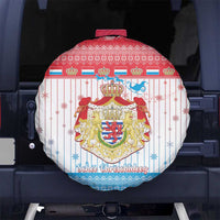 Luxembourg Christmas Spare Tire Cover Coat Of Arms Schei Chreschtdeeg - Wonder Print Shop