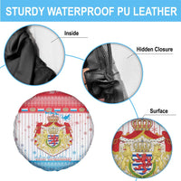 Luxembourg Christmas Spare Tire Cover Coat Of Arms Schei Chreschtdeeg - Wonder Print Shop