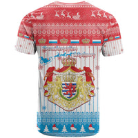 Luxembourg Christmas T Shirt Coat Of Arms Schei Chreschtdeeg - Wonder Print Shop