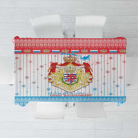 Luxembourg Christmas Tablecloth Coat Of Arms Schei Chreschtdeeg - Wonder Print Shop
