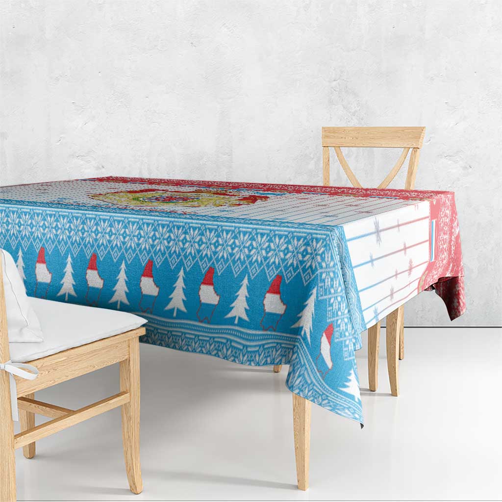 Luxembourg Christmas Tablecloth Coat Of Arms Schei Chreschtdeeg - Wonder Print Shop