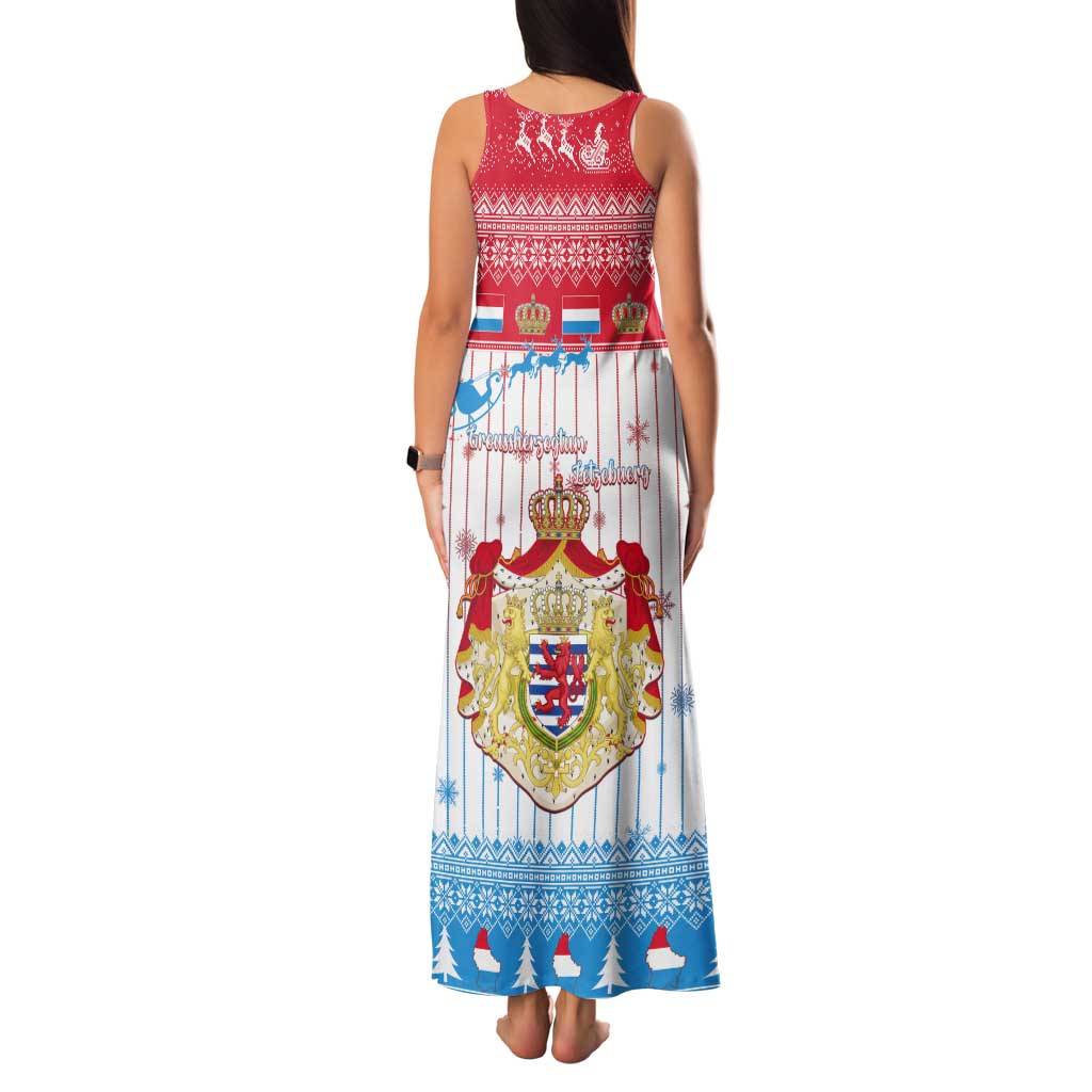 Luxembourg Christmas Tank Maxi Dress Coat Of Arms Schei Chreschtdeeg - Wonder Print Shop