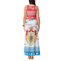 Luxembourg Christmas Tank Maxi Dress Coat Of Arms Schei Chreschtdeeg - Wonder Print Shop