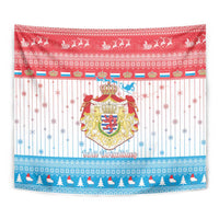 Luxembourg Christmas Tapestry Coat Of Arms Schei Chreschtdeeg - Wonder Print Shop