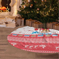 Luxembourg Christmas Tree Skirt Coat Of Arms Schei Chreschtdeeg - Wonder Print Shop