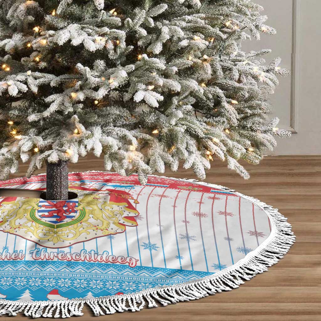 Luxembourg Christmas Tree Skirt Coat Of Arms Schei Chreschtdeeg - Wonder Print Shop