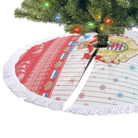 Luxembourg Christmas Tree Skirt Coat Of Arms Schei Chreschtdeeg - Wonder Print Shop