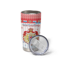 Luxembourg Christmas Tumbler Cup Coat Of Arms Schei Chreschtdeeg - Wonder Print Shop