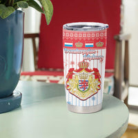 Luxembourg Christmas Tumbler Cup Coat Of Arms Schei Chreschtdeeg - Wonder Print Shop