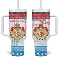 Luxembourg Christmas Tumbler With Handle Coat Of Arms Schei Chreschtdeeg - Wonder Print Shop