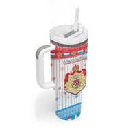 Luxembourg Christmas Tumbler With Handle Coat Of Arms Schei Chreschtdeeg - Wonder Print Shop