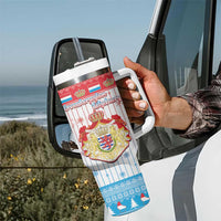 Luxembourg Christmas Tumbler With Handle Coat Of Arms Schei Chreschtdeeg - Wonder Print Shop