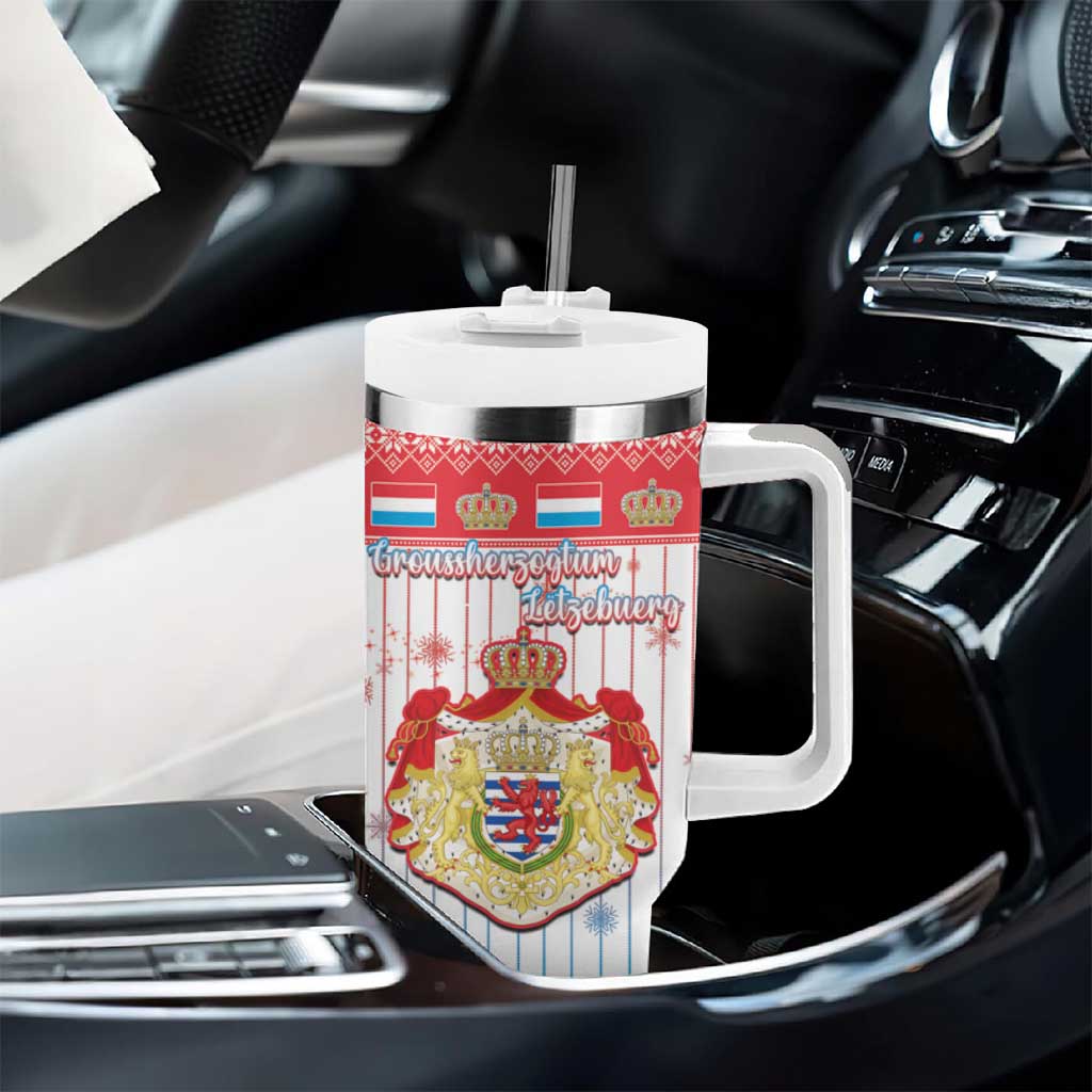 Luxembourg Christmas Tumbler With Handle Coat Of Arms Schei Chreschtdeeg - Wonder Print Shop