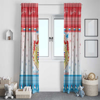 Luxembourg Christmas Window Curtain Coat Of Arms Schei Chreschtdeeg - Wonder Print Shop