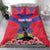 Personalised Haiti Independence Day Bedding Set Neg Marron Flag Map - Wonder Print Shop