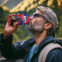 Personalised Haiti Independence Day 4 in 1 Can Cooler Tumbler Neg Marron Flag Map - Wonder Print Shop