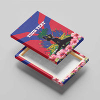 Personalised Haiti Independence Day Canvas Wall Art Neg Marron Flag Map - Wonder Print Shop